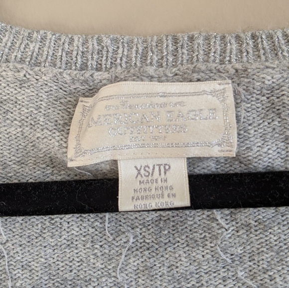 American Eagle Outfitters grey beaded cardigan - Picture 4 of 6
